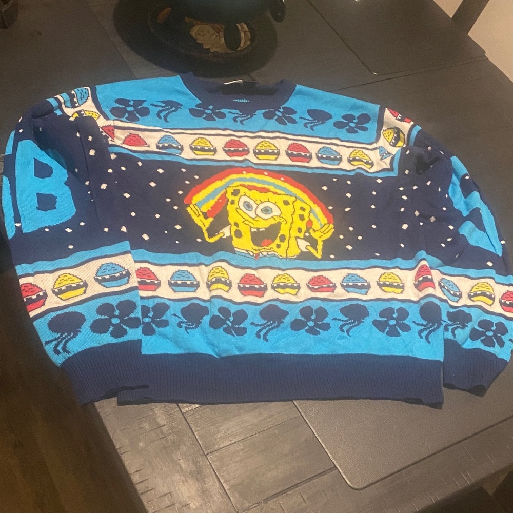 SpongeBob Square Pants SpongeBob Crabby patties knit Sweater